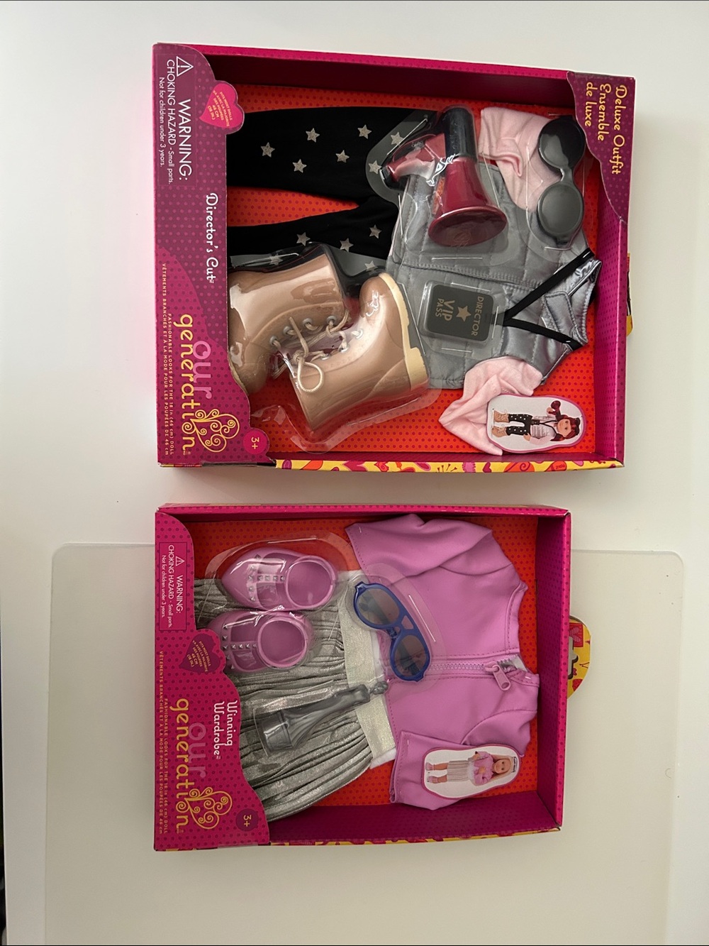 Our Generation 2 sets & Director set Doll Outfit Set Accessories